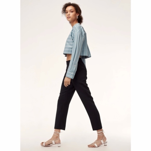 Aritzia Wilfred Crepe Darontal Pull On Pant Black - Picture 9 of 9
